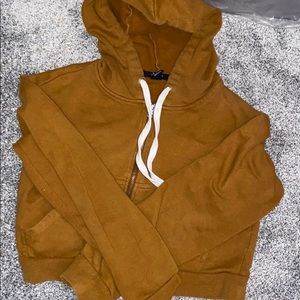 Cropped hoodie sweater